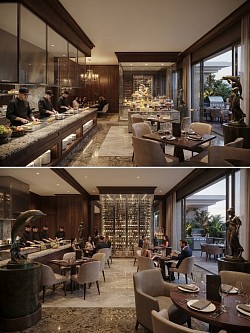 Vue intérieure 2 du Restaurant « La Fontaine » au complexe « le Krypton 83 »